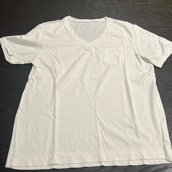 Circolo 1901 White V Neck Pocket T Shirt Size Large - Picture 1 of 4